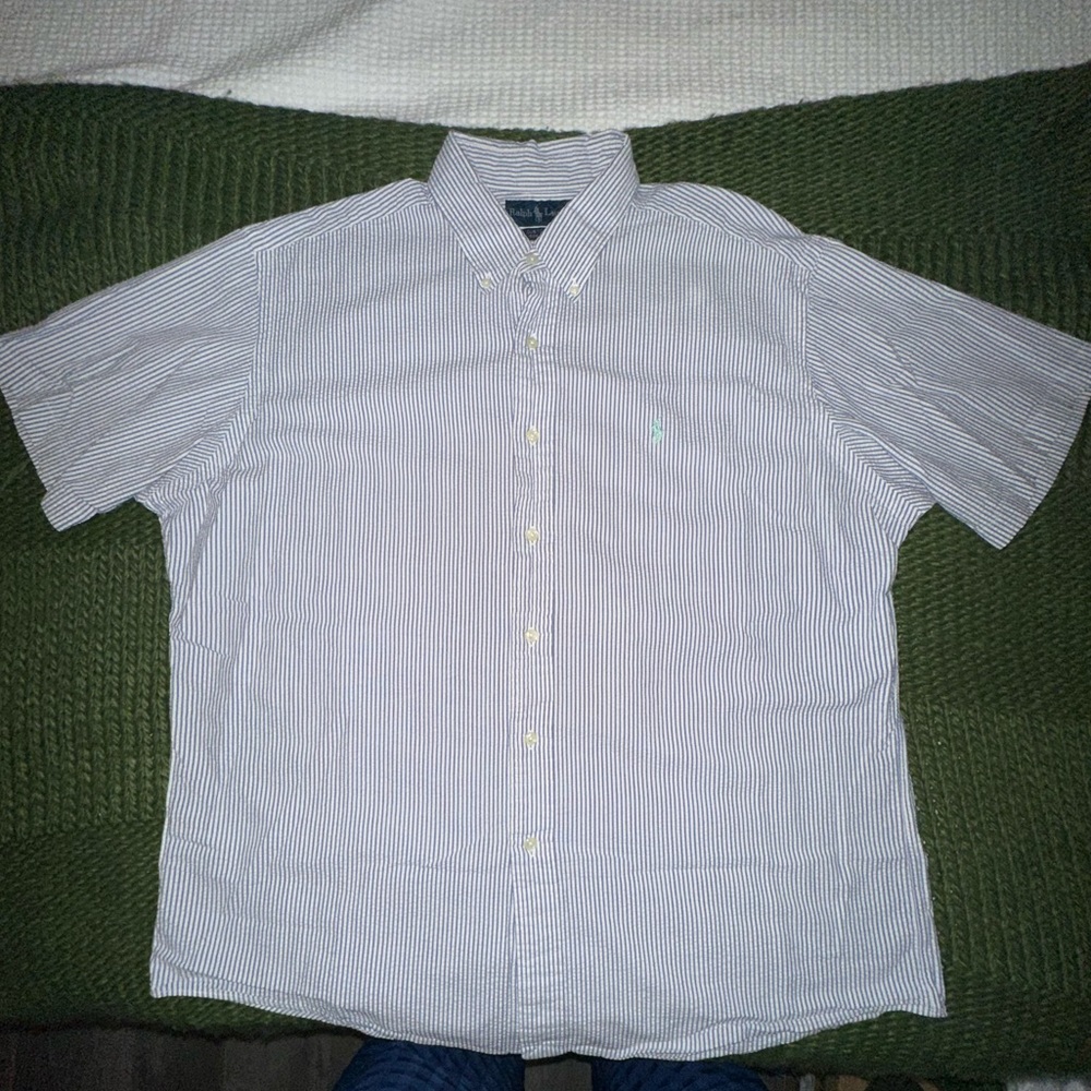 Ralph Lauren Custom Fit Seersucker S/S Button-Up Shirt